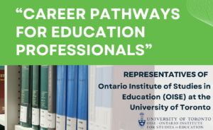 Career pathways in Education webinar title card